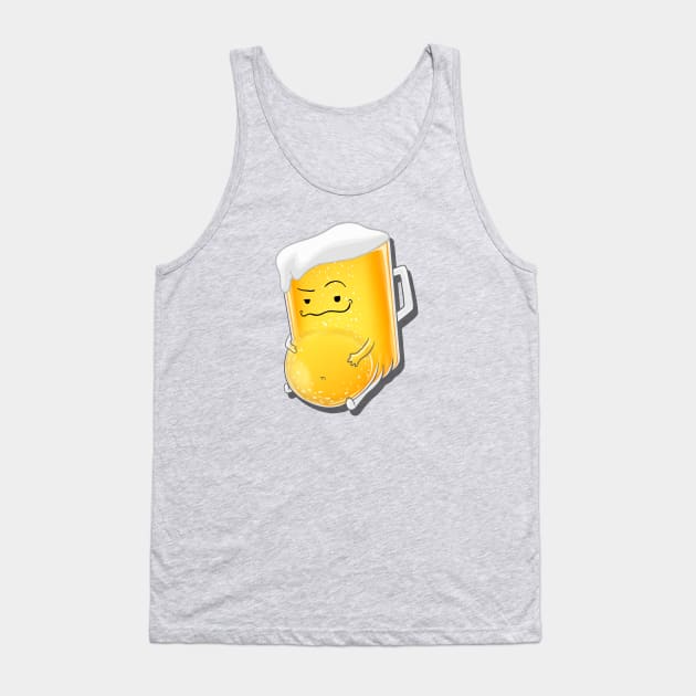 Beer Belly Tank Top by WeFlaps Comics Merch